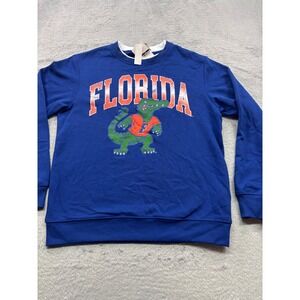 Florida Gators Mens Blue Crewneck Sweatshirt Albert Alligator Graphic Size M